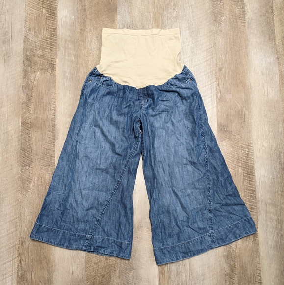 Level 99 Cropped Wide Leg Maternity Jeans - Picture 1 of 9